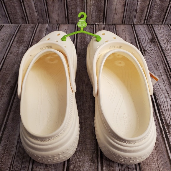 CROCS Stomp Clog White Slip On Platform  Mens 13 - Picture 8 of 11